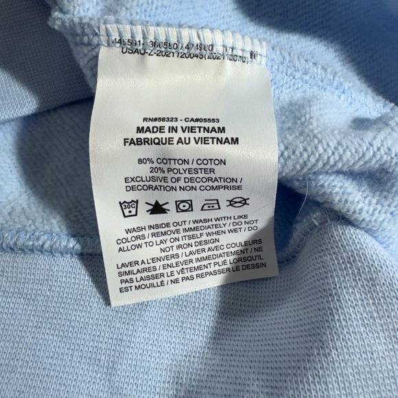 Nike Logo Womens XL Crewneck Light Baby Blue Graphic Sweatshirt Sportswear - Picture 5 of 5